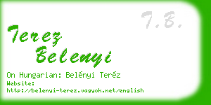 terez belenyi business card